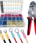Get That Wiring Done Right With This Sick 550Pc Heat Shrink Wire Connector Kit Featuring Color Coded Waterproof Crimp Terminals For Easy Gauge Id And A Snazzy Crimper Tool Perfect For Any Auto Or Home Electric Fix Up, assorted ring, fork, butt connectors