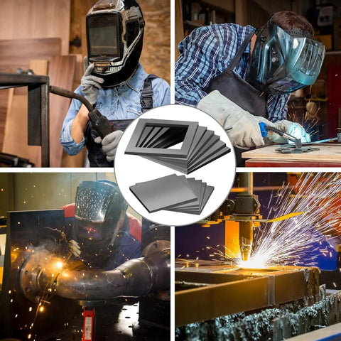 24-piece welding practice kit by Amazon with 16-ga steel coupons and magnetic holder; collage of welding scenes.