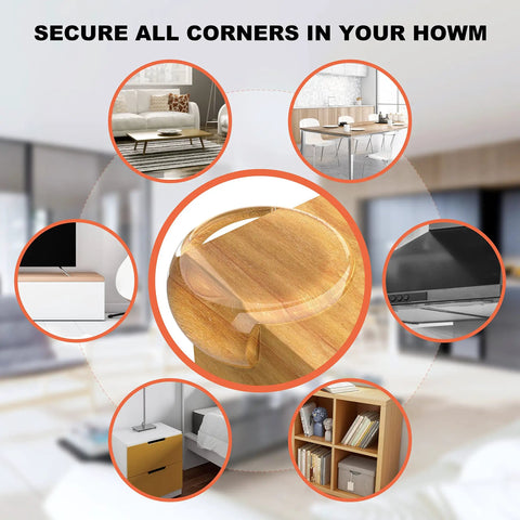 Table Corner Guards For Baby Safety, 24 Count, Easy Install Furniture Edge Bumpers For Tables and Cabinets, Non Toxic BPA Free