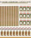 Beefy 12 Piece Bed Frame Fasteners Set With M8x80mm Bolts And Threaded Rod Connectors, Tough Half Moon Spacers And Nuts