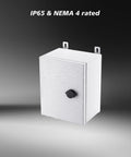 IP65 Weatherproof Heavy Duty Metal Wall Mount Enclosure Box for Electrical Equipment with Mounting Plate and Wall Bracket
