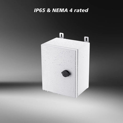 IP65 Weatherproof Heavy Duty Metal Wall Mount Enclosure Box for Electrical Equipment with Mounting Plate and Wall Bracket
