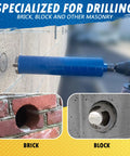 1-1/2 Inch Diamond Dry Core Bit For Brick And Block With SDS Plus Pilot Bit Adapter And 9.5 Inch Drilling Depth For Wet Or Dry Use