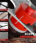 Diamond hole saw drill bit set, 15 pcs, red body; for ceramic tile, granite, marble, terrazzo; dry/wet dual-use