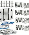 Built Tough Heavy Duty Flush Mount Brackets 6 Pairs With Screws For Picture Frames Headboards And Furniture Interlocking Hangers Stainless Steel 66 Lb Load Anti Fall Wall Mount Hardware 56x30mm Silver stainless steel brackets and screws