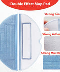 Double effect mop pad from 22 Pack Replacement Accessories Kit For S7 Series Vacuum Cleaner, strong microfiber, sealed edge