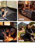 Lightweight warm weather sleeping bag for adults and teens with compression sack, compact backpacking gear, roomy 33 by 86.6 inches
