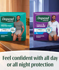 Fresh Protection Maximum Absorbency Incontinence Underwear For Men, Disposable Large Size 35 To 43 Inches Waist, 28 Count, Grey
