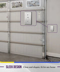 430 Stainless Steel Toggle Light Switch Wall Plate 1 Gang 4.50 by 2.76 Inch on garage wall, sleek design