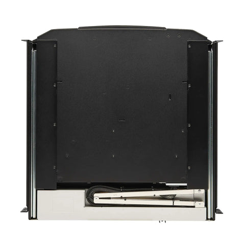 Slick Short Depth One U Rackmount Kvm Console With An 18 Point Five Inch Hd Lcd Screen and HDMI Plus USB Ports rear view.