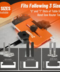 2 In 1 Thin Rip Jig With Feather Board For Table Saw, Reduces Kickback, fits 3/4 and 3/8 inch slots, includes pro-grade scale.