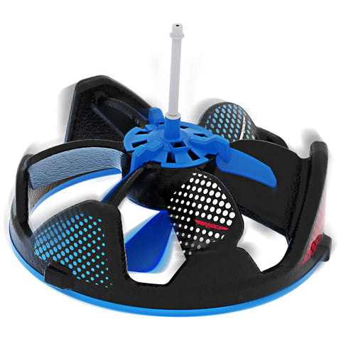Gravitor Hand Controlled Flying Toy With Trick Stick USB Rechargeable Drone for kids, featuring black and blue design with propellers