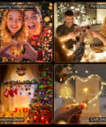 Waterproof Warm White LED Fairy Lights 7Ft Battery Operated String Of 20 LEDs With 3 Modes used in wedding, party, Christmas decor