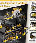 Must Have Power Tool Organizer Wall Mount with Charging Station for garage cordless tools, drill holder, and battery storage.