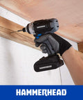 20V Cordless Impact Driver Kit With One Quarter Inch Hex Chuck in use, showing high torque and ergonomic design for tough jobs