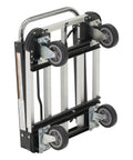 Folded view of Aluminum Platform Cart With 300 Lb Capacity 28 Inch Long Deck And 16 Inch Wide 9 Inch Overall Height Lightweight