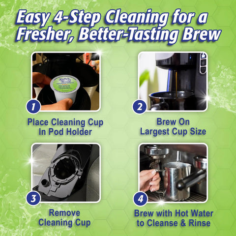 Keurig Cleaning Pods 12 Pack For Keurig 2.0 And K Cup Machines Get That Fresh Brew Back With Residue Removal guide image