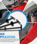 DIY Friendly Double-Sided Nylon Universal Cable Tie Buckles 120 Pack shown securing automotive parts.