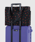 Underseat Travel Carry On Bag Built With Recycled Nylon Small Cloud Style Painted Wildflower Fits On Top Of Rollers