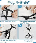 Steps to install Elastic Silicone Shoe Holster With Backpack Clips For Hanging Sneakers Boots Cleats Or Gear On Your Backpack No Fuss Easy To Use Keeps Your Bag Neat And Shoes Separated Travel Ready Black