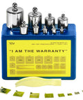 19 Piece Calibration Weight Set 100g With Tweezers And Presentation Box In 10mg Increments displayed with labeled weights