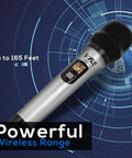 UHF Wireless Microphone System For Karaoke And DJ Parties Portable Handheld Dynamic Mic Set With Receiver Battery Operated