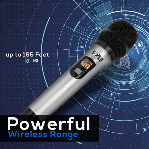 UHF Wireless Microphone System For Karaoke And DJ Parties Portable Handheld Dynamic Mic Set With Receiver Battery Operated