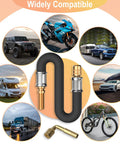 Flexible Tire Valve Extender Kit 8.25 Inch 90 Degree Schrader Adapter Universal Valve Stem Extension For Cars RVs Trucks