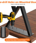 Drilling into Heavy Duty Metal Table Legs 28x17.7 Inch Industrial X Frame for DIY dining table base.