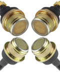 4 Pack Upper And Lower Ball Joints For Honda Rancher ATV Trx Series 350 400 420 Compatible With Trx350 Rancher 2000 2006 Trx400fa Trx400fga Trx420fa Trx420fe Trx420fm Trx420fpa, gold metal