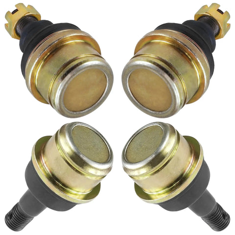 4 Pack Upper And Lower Ball Joints For Honda Rancher ATV Trx Series 350 400 420 Compatible With Trx350 Rancher 2000 2006 Trx400fa Trx400fga Trx420fa Trx420fe Trx420fm Trx420fpa, gold metal