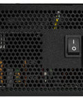 Back view of 750W Semi Modular Power Supply With 80 Plus Bronze Efficiency, featuring power switch and vent, ATX 3.0/3.1 Ready.