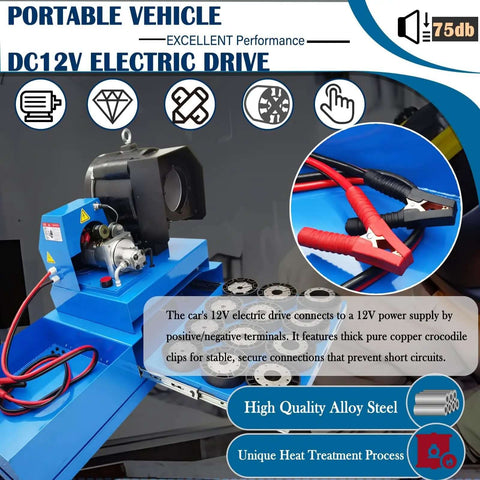 Portable Hydraulic Hose Crimper One Quarter Inch To Two Inch High Pressure Vehicle Hose Crimping Machine 32 MPa With 13 Die Sets.