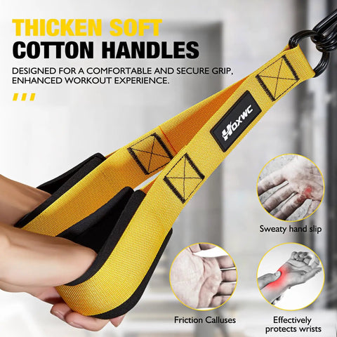 Resistance Bands Set With Handles And Door Anchor thickened soft cotton handles for home gym workouts
