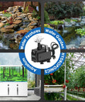 Beefy Submersible Water Pump 600GPH 35W With Flow Control For Ponds Hydroponics Aquariums Fountains Waterfalls Outdoor Use