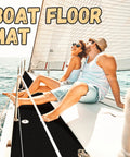 Heavy Duty Closed Cell Foam Roll with Slick Adhesive Tape for Tight Marine Weathersealing and Ultra Thick Draft Blocking Insulation Black 78 by 24 by Half Inch Badass Protection on boat floor with couple enjoying sailing.