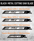 HORUSDY 40-piece reciprocating saw blade set for wood and metal with storage pouch