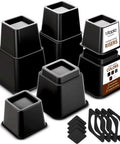 Stackable Bed Risers Set For Adjustable 3 Inch And 5 Inch Heights Up To 1,300 Lbs Capacity Total 8 Inch Lift Under Bed Storage