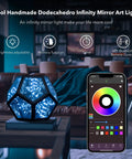 Dodecahedron RGBW Gaming Light With Infinity Mirror Effect Modern LED Desk Lamp For Bedroom And Game Room Decor