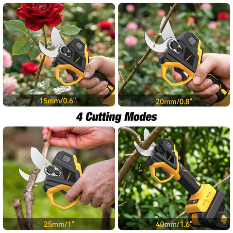 2-In-1 Electric Pruning Shears For 20V Max Battery Cordless Pole Pruner cutting branches with 1.6-inch diameter