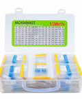 All In One Metal Film Resistor Kit With 1500 Pieces Ranging From 1 Ohm To 10 Mega Ohm 1 Percent Tolerance Half Watt 3mm Body