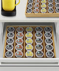 Bamboo Coffee Pod Organizer For Drawer Or Countertop Space Saver That Holds 24 To 36 K Cups Tea Bags And Small Accessories For Your Home Office Kitchen Coffee Station