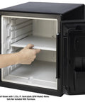 Adjustable Shelf Insert For 0.8 And 1.2 Cu Ft Fireproof Waterproof Safes, White, Fits SFW082 And SFW123, being placed inside safe