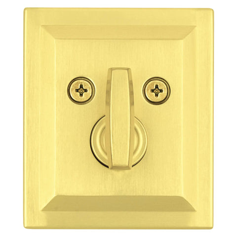 Single Cylinder Front Door Deadbolt With SmartKey Re Key Technology And Microban Protection Satin Brass Finish Easy DIY Install