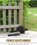 Iron Gate Hinges With Secure Latch And Easy Install For Residential Gardens And Public Parks Heavy Duty Black Gate Hardware
