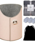 Under Desk Leg Warmer Space Heater With Blanket Portable Foldable Heat Pad Ultra Quiet 6 Heat Levels And Timer in pink