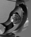 Close-up of 1/4-20 Serrated Flange Hex Lock Nuts 100 Pack 304 Stainless Steel fastener securing a mechanical joint.
