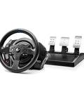 Thrustmaster T300RS GT steering wheel with three-pedal set and base, black finish