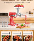 Polished Stainless Steel Meat Grinder Attachment For Stand Mixers Dishwasher Safe Anti Corrosion 18 Piece Set
