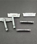Pro Grade Carbide Turning Inserts 3Mm Grooving Tool Set For CNC Lathe, 10 Pack, DGN3003J DGN3003C DGN2002J DGN2002C IC908, top view